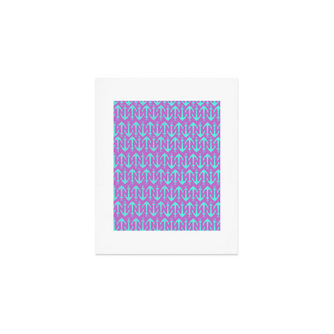 Allyson Johnson Purple Anchors Art Print
