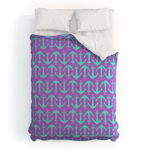 Allyson Johnson Purple Anchors Comforter