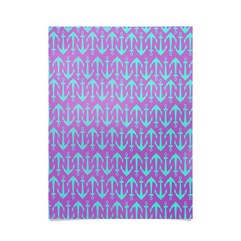 Allyson Johnson Purple Anchors Poster