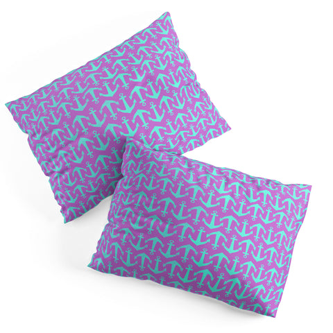 Allyson Johnson Purple Anchors Pillow Shams