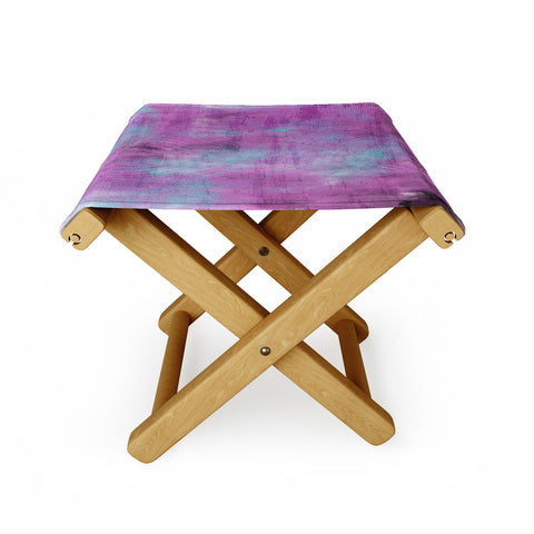 Allyson Johnson Purple Paint Folding Stool