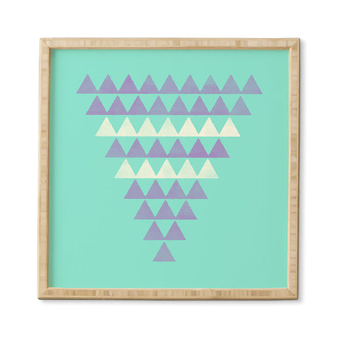 Allyson Johnson Purple Triangles Framed Wall Art