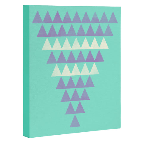 Allyson Johnson Purple Triangles Art Canvas