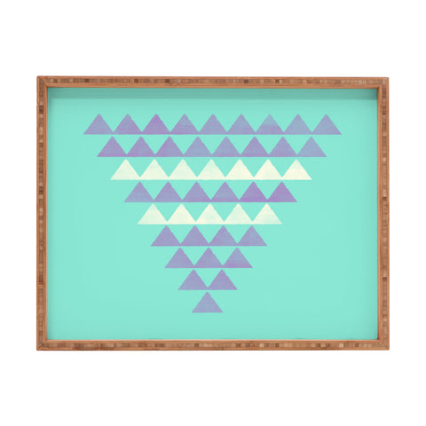 Allyson Johnson Purple Triangles Rectangular Tray
