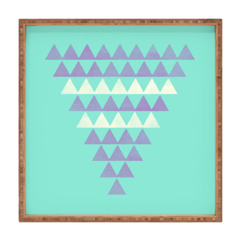 Allyson Johnson Purple Triangles Square Tray