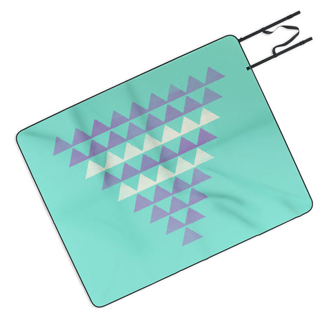 Allyson Johnson Purple Triangles Picnic Blanket