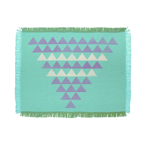 Allyson Johnson Purple Triangles Throw Blanket