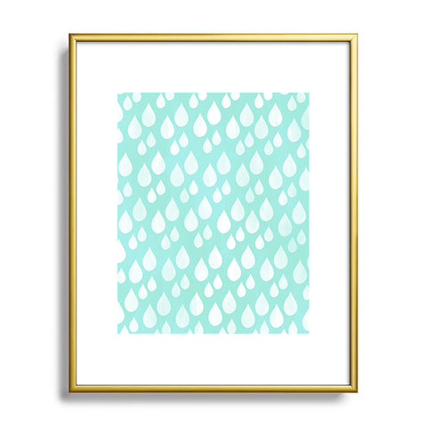 Allyson Johnson Rain Drops Metal Framed Art Print
