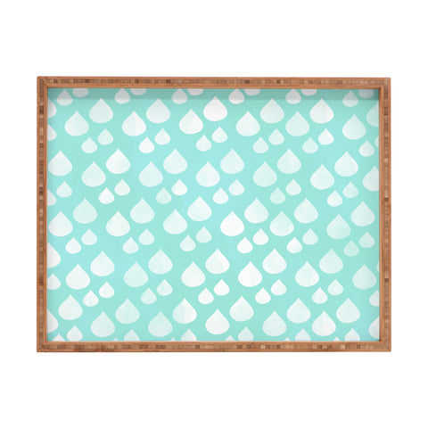 Allyson Johnson Rain Drops Rectangular Tray