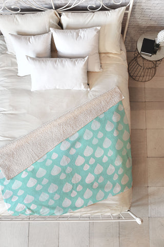 Allyson Johnson Rain Drops Fleece Throw Blanket
