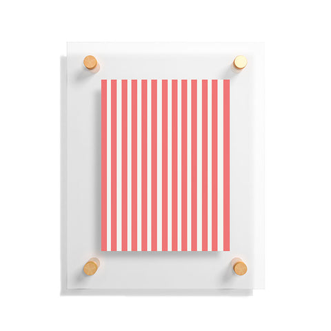 Allyson Johnson Red Stripes Floating Acrylic Print