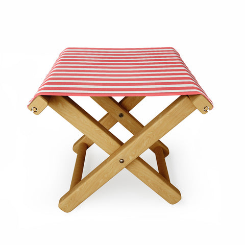 Allyson Johnson Red Stripes Folding Stool