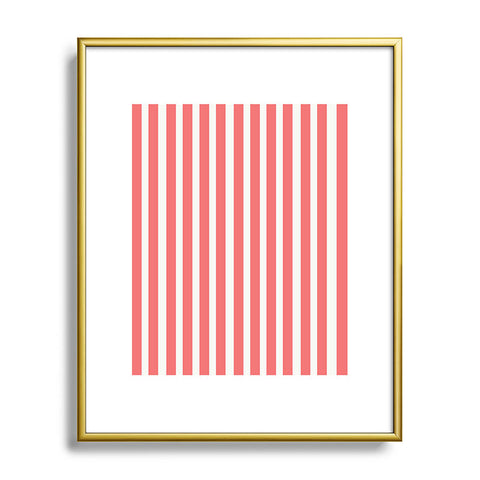 Allyson Johnson Red Stripes Metal Framed Art Print