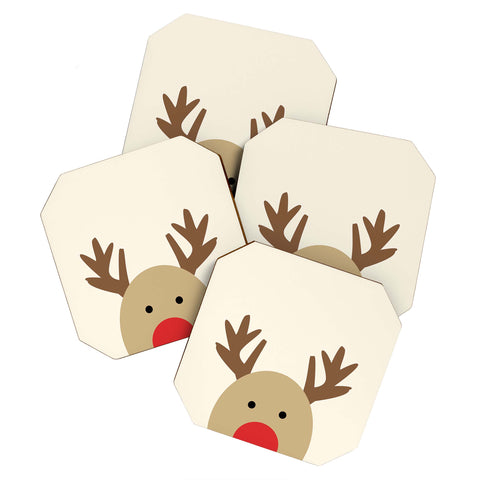 Allyson Johnson Reindeer Coaster Set