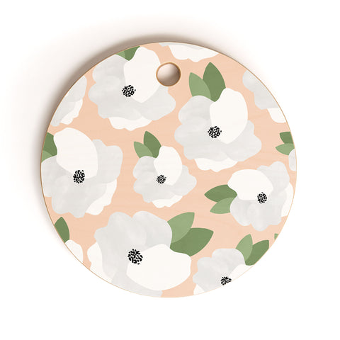 Allyson Johnson Romantic Floral Cutting Board Round