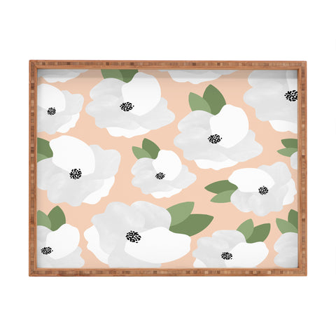 Allyson Johnson Romantic Floral Rectangular Tray