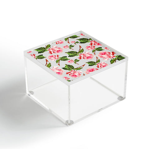 Allyson Johnson Roses and stripes Acrylic Box