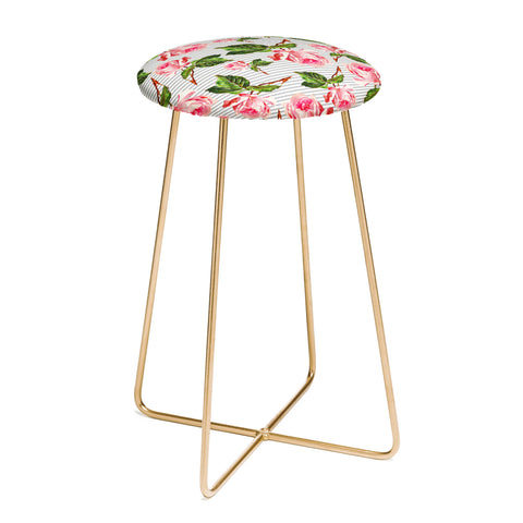 Allyson Johnson Roses and stripes Counter Stool