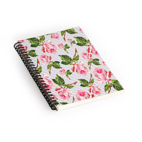 Allyson Johnson Roses and stripes Spiral Notebook