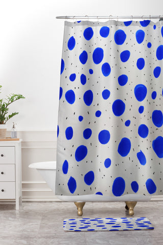 Allyson Johnson Royal Shower Curtain And Mat