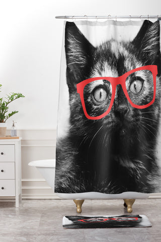 Allyson Johnson Sassy Kitten Shower Curtain And Mat
