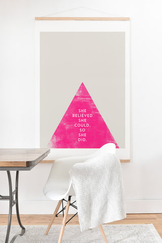 Allyson Johnson She Believed She Could Art Print And Hanger