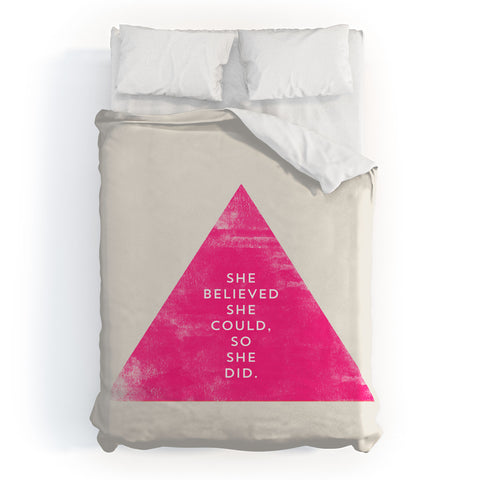 Allyson Johnson She Believed She Could Duvet Cover