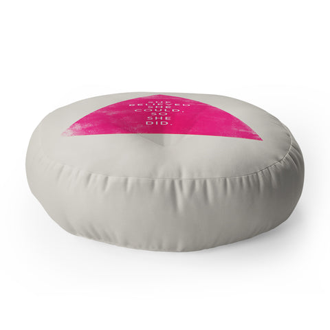 Allyson Johnson She Believed She Could Floor Pillow Round