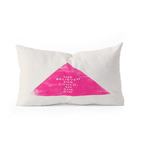 Allyson Johnson She Believed She Could Oblong Throw Pillow