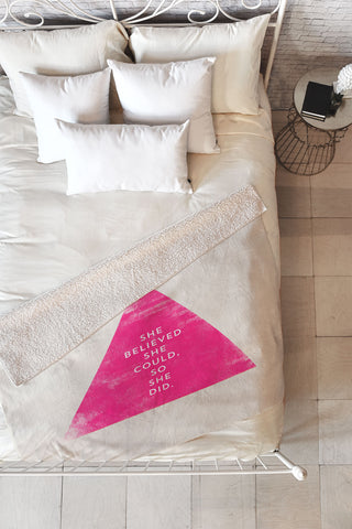 Allyson Johnson She Believed She Could Fleece Throw Blanket