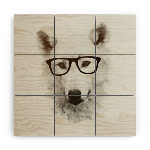 Allyson Johnson Smart Wolf Wood Wall Mural
