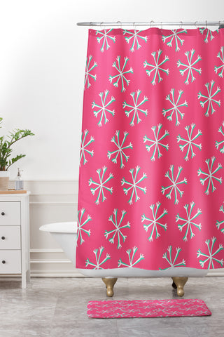Allyson Johnson Snowy Season Shower Curtain And Mat