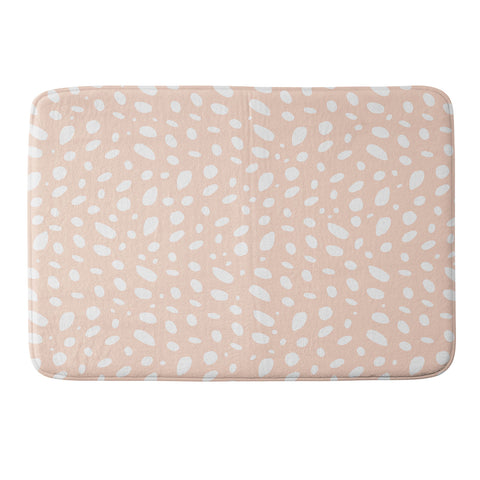 Allyson Johnson Spotted Pink Memory Foam Bath Mat