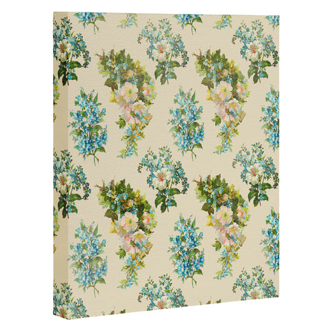 Allyson Johnson Spring Blue Floral Art Canvas