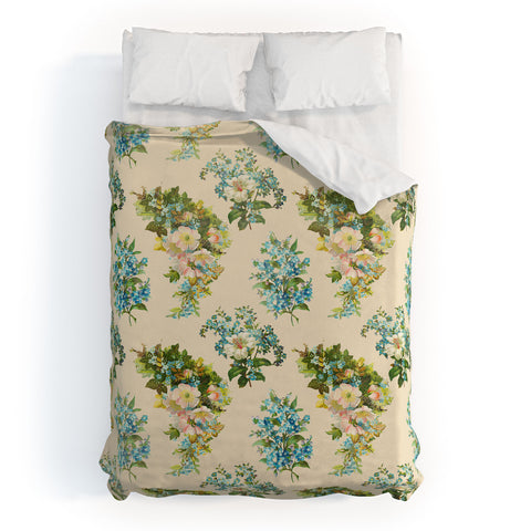 Allyson Johnson Spring Blue Floral Duvet Cover