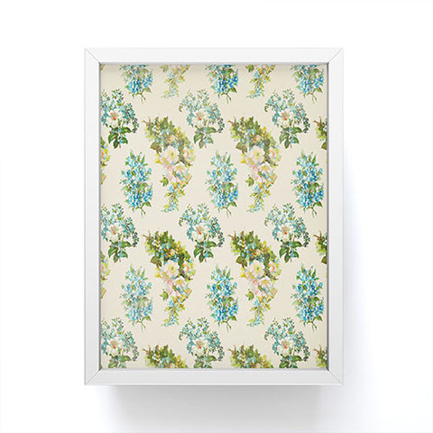 Allyson Johnson Spring Blue Floral Framed Mini Art Print