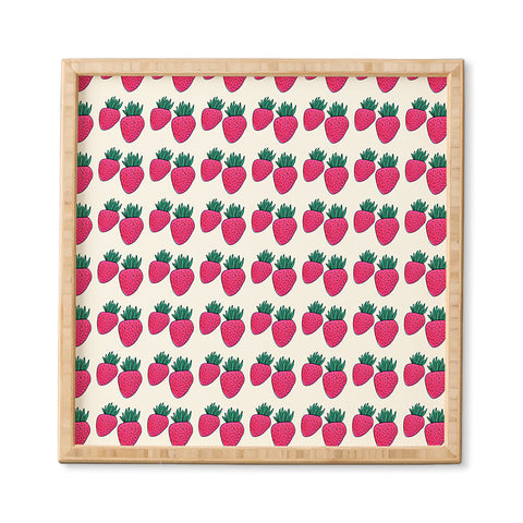 Allyson Johnson Strawberries And Cream Framed Wall Art