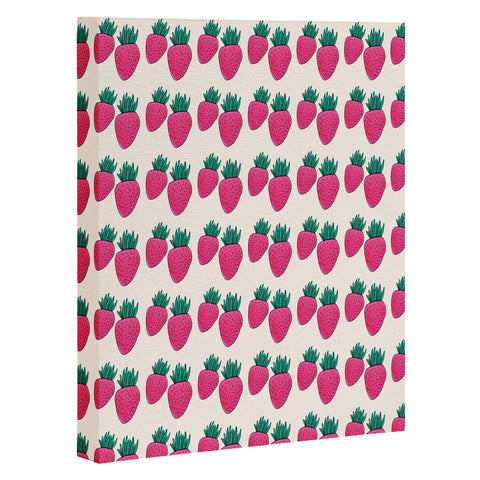 Allyson Johnson Strawberries And Cream Art Canvas