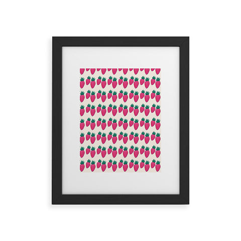 Allyson Johnson Strawberries And Cream Framed Art Print