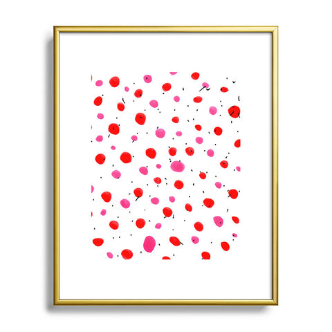 Allyson Johnson Strawberry Bubble Gum Metal Framed Art Print