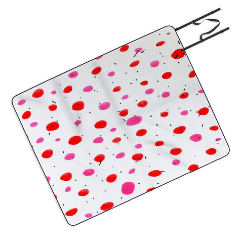 Allyson Johnson Strawberry Bubble Gum Picnic Blanket