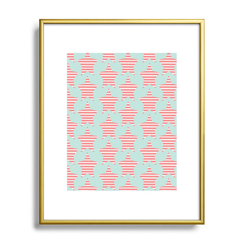 Allyson Johnson Stripes And Stars Metal Framed Art Print