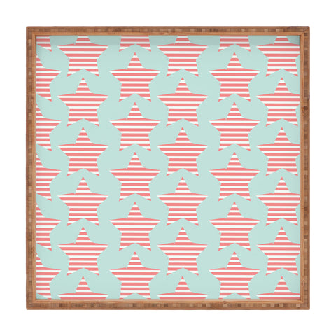 Allyson Johnson Stripes And Stars Square Tray