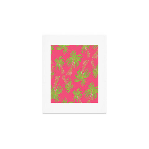 Allyson Johnson Summer Palm Trees Pink Art Print