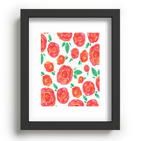 Allyson Johnson Summer roses Recessed Framing Rectangle