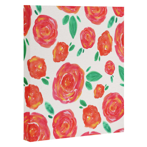 Allyson Johnson Summer roses Art Canvas