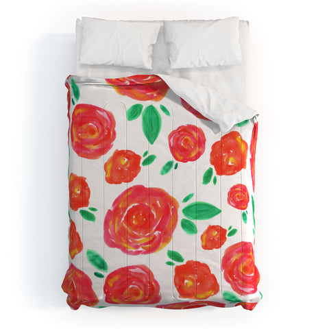 Allyson Johnson Summer roses Comforter