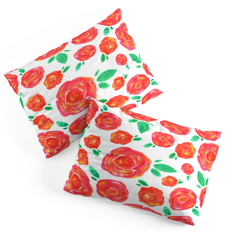 Allyson Johnson Summer roses Pillow Shams