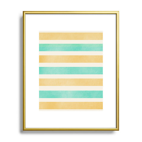 Allyson Johnson Summer Time Stripes Metal Framed Art Print