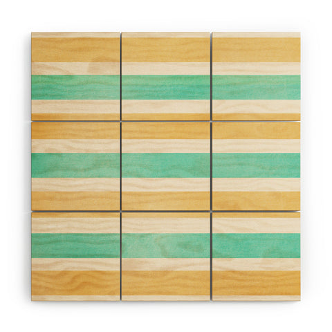 Allyson Johnson Summer Time Stripes Wood Wall Mural
